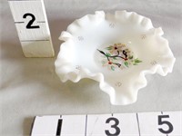 Vintage Hand Painted Glass Dish