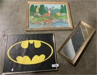 Batman Poster, Color Pencil Drawing, Mirror.