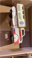 Home dairy tin, milk truck vintage