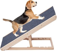 NEWISH Upgraded Wooden Adjustable Pet Ramp