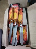 Lot of Knight sword sets 12 in