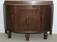 Unique Antique Demilune Sideboard / Cabinet