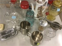 Assorted Glassware and Kitchen Items