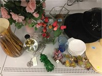 Art Glass Vase, Hats, Purse and more