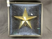 Framed Gold Star 16x16x4