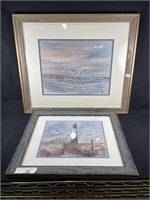 Lighthouse & Seascape Paintings 16x13 & 21x17
