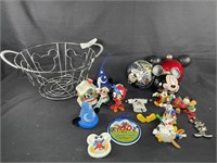 Disney Ornaments In Mickey Bowl