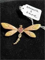 Beautiful Kenneth J. Lane dragonfly brooch