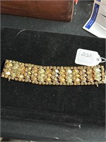 Vintage amber color stone bracelet