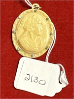 Early 1930s celluloid cameo pendant