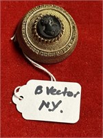 Vintage 1930s B. Victor New York cameo brooch