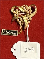 Vintage Richlieu brooch with original tag