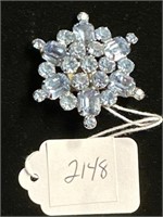 Vintage Weiss aqua blue star brooch