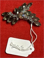 Vintage unmarked Weiss smoky brooch