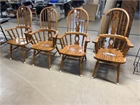 LOT OF 4 AMISH MADE OAK CHAIRS