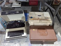 Royal typewriter, 2 tackle boxes