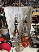 Oil lamps , electric lamps
