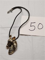 Giraffe head necklace
