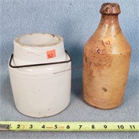 Stoneware Jar & Bottle