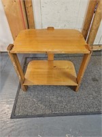 Solid wood 2 tier side table