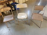 3 vintage folding chairs
