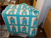 Sun Bonnet Sue Applique Baby Blanket