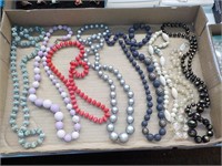 Variety of Colored Bead Necklaces