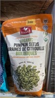 $15 Organic pumpkin seeds package open