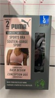 $23 puma size L seamless sports bra