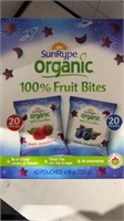 Sunrype organic fruit bites open package