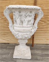 Beautiful Plaster Urn Planter- 2 ft tall x 1 ft 7