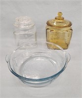 Federal Depression Glass Yellow Biscuit Jar