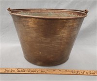 Antique W. Hayden 1851 Brass Bucket- 1 ft 3 in