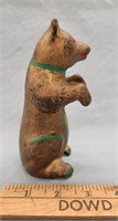 Vintage Cast Iron Standing Bear Bank- 4.5 Inches