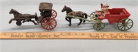 (2) Cast Iron Sand and Gravel Horse Drawn Cart