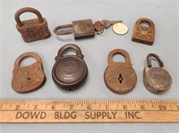 (7) Old Locks- Elgin, Pilot, Yale, Safe, Miller