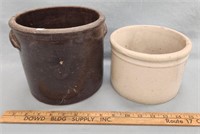 (2) Stoneware Crocks