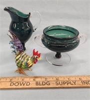 Colorful Art Glass Rooster