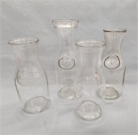 (4) Glass Carafes