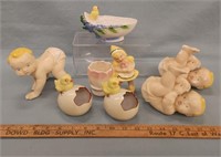 (3) Chick Planters- One Marked Erphila Germany,