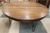 Oak Coffee Table on Hairpin Legs- 3 ft 7 x 1 ft 5