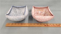 Pair of Italian Pottery Spatterware Bowls