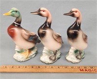 (3) Vintage Giftwares Co Mallard Planters- Japan-