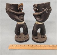 (2) Figural Plant Holders- 10" Tall
