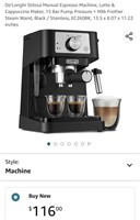 Espresso Machine (Open Box, Untested)