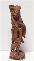 Hand Carved Wooden Chinese Wise Man 6"