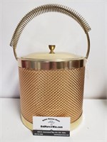 1960s Gold Aluminum Ice Bucket Made in Italy