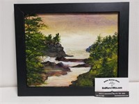 Framed Water Landscape Painting