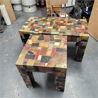 Homemade Patchwork Leather Tables *