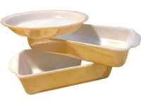 Fire King Peach Luster Baking Dishes Pie Plate